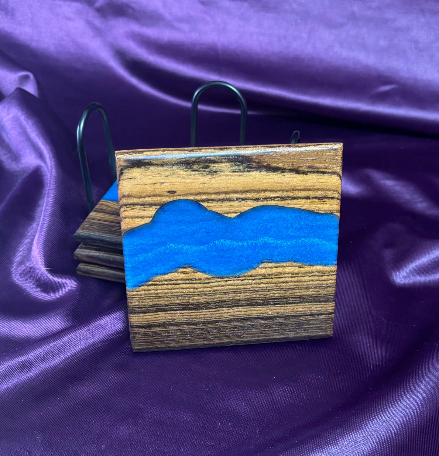 Bolivian Rosewood coasters - The Crafty Pipeliner