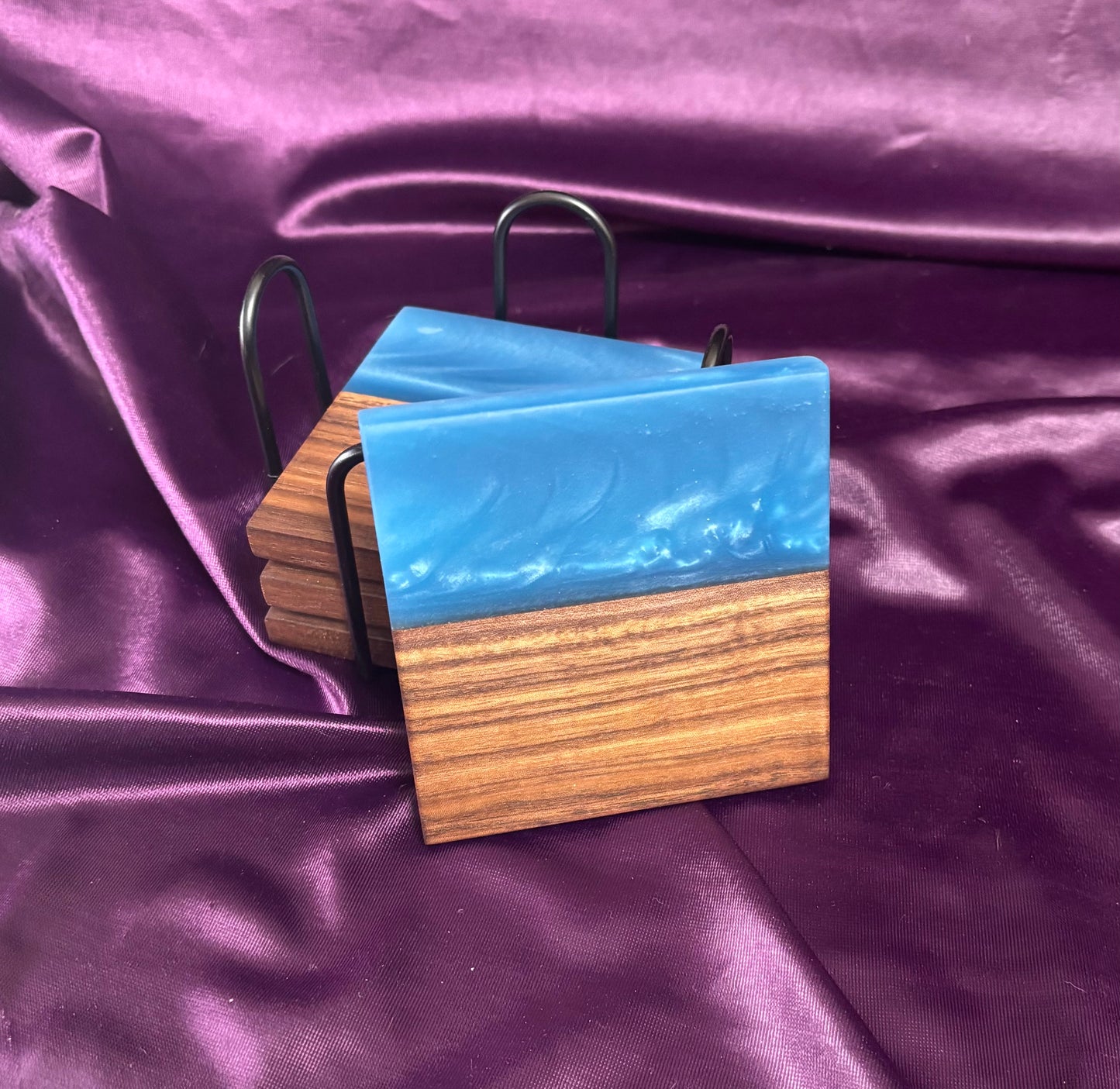 Black Walnut and epoxy coasters - The Crafty Pipeliner