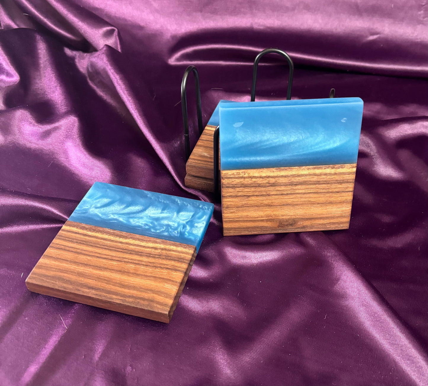 Black Walnut and epoxy coasters - The Crafty Pipeliner